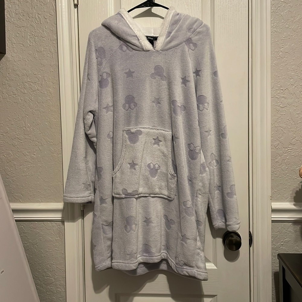 mickey and minnie cozy lounge fleece hoodie disney Large